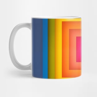 Multicolor Abstract Square Shape Rainbow Spectrum Pattern Mug